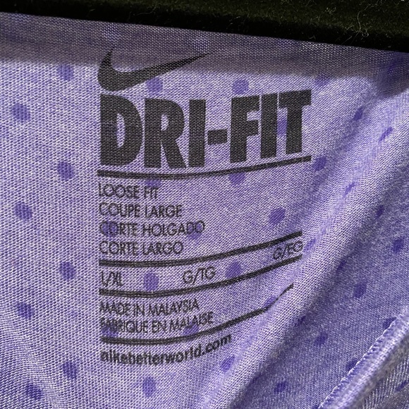 Nike Dri-Fit Touch Club Boyfriend Polka Dot Top - Picture 3 of 5
